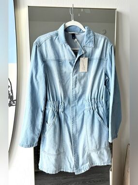 NWT Universal Thread Women's Long Sleeve Denim Jean Shirtdress